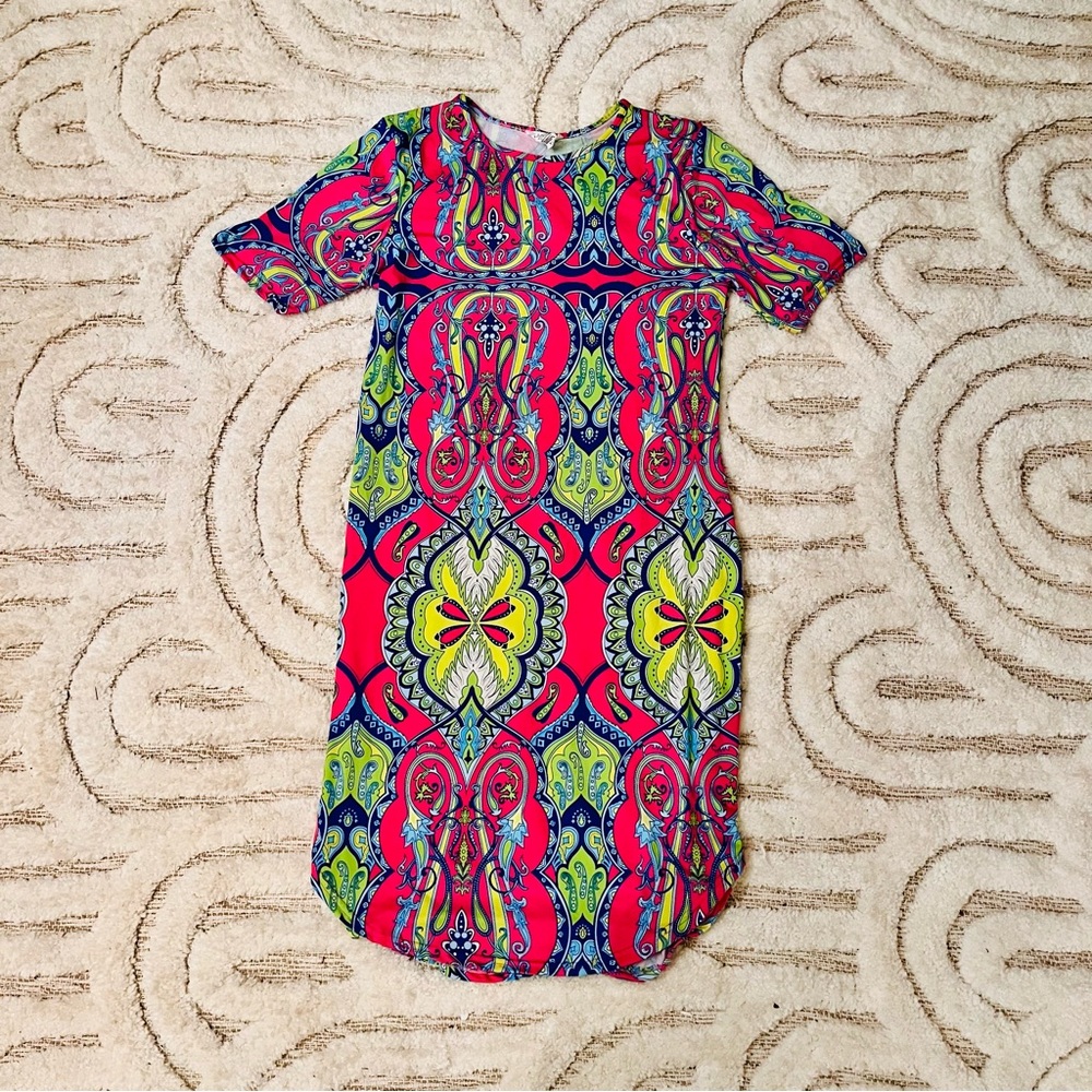 Vibrant Retro Patterned Dress